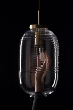 Bomma Lantern pendellampa, klar - patina guld