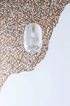 Bomma Lantern pendellampa, klar - patina guld