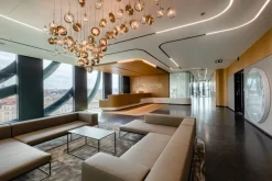 Bomma Lens Single pendellampa, vit - guld