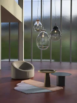 Bomma Tim pendel, liten, klar - borstad koppar