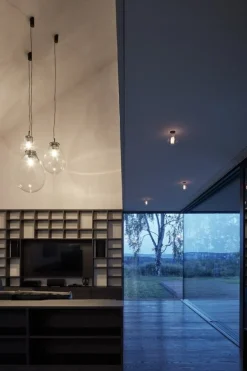 Bomma Tim pendel, liten, klar - svart