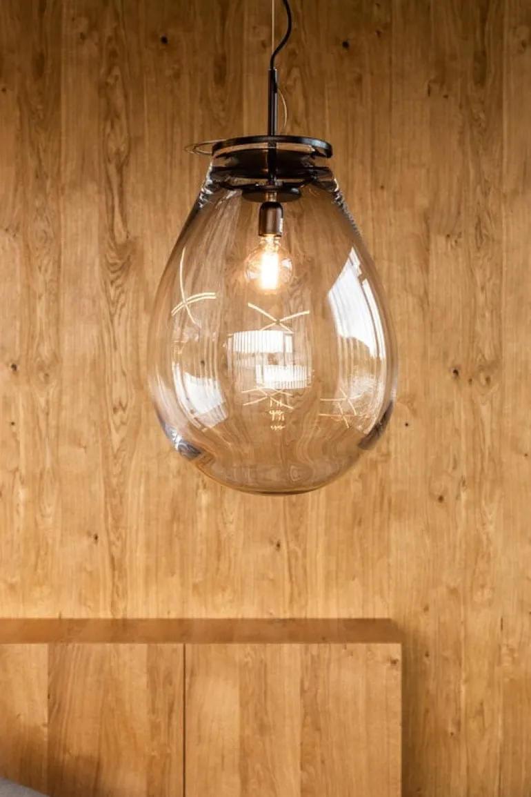 Bomma Tim pendel, medium, klar - svart