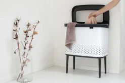 Brabantia Bo Laundry Bin tvättkorg, 60 l, vit