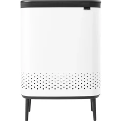 Brabantia Bo Laundry Bin Hi tvättkorg, 2 x 45 l, vit