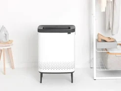 Brabantia Bo Laundry Bin Hi tvättkorg, 2 x 45 l, vit