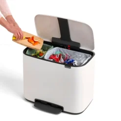 Brabantia Bo Pedal Bin 11 + 23 l, vit