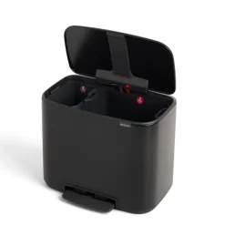 Brabantia Bo Pedal Bin 11 + 23 l, mattsvart