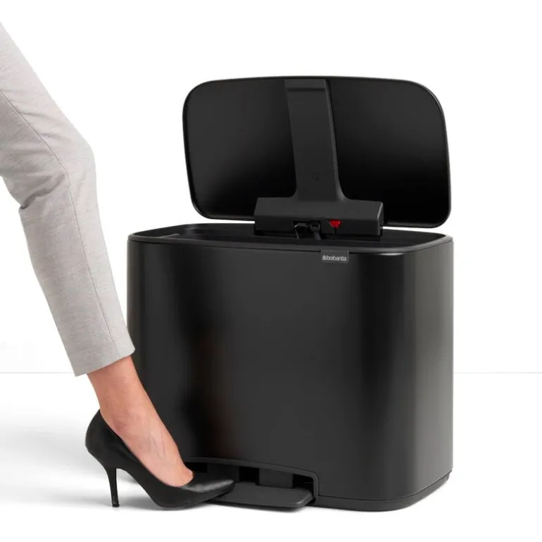 Brabantia Bo Pedal Bin 11 + 23 l, mattsvart