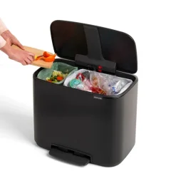 Brabantia Bo Pedal Bin 11 + 23 l, mattsvart