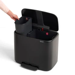 Brabantia Bo Pedal Bin 11 + 23 l, mattsvart