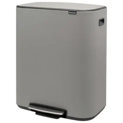 Brabantia Bo Pedal Bin soptunna med pedal, 60 l, Sense of Luxury, grå