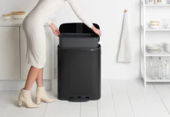 Brabantia Bo Pedal Bin soptunna med pedal, 60 l, mattsvart