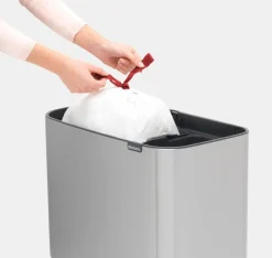 Brabantia Bo Touch Bin 11 + 23 l, matt stål