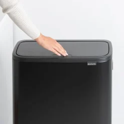 Brabantia Bo Touch Bin Hi, papperskorg, 2 x 30 l, svart