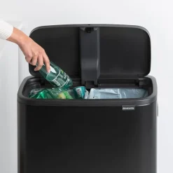 Brabantia Bo Touch Bin Hi, papperskorg, 2 x 30 l, svart