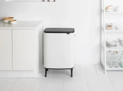 Brabantia Bo Touch Bin Hi, papperskorg, 2 x 30 l, vit