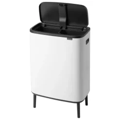 Brabantia Bo Touch Bin Hi, papperskorg, 2 x 30 l, vit