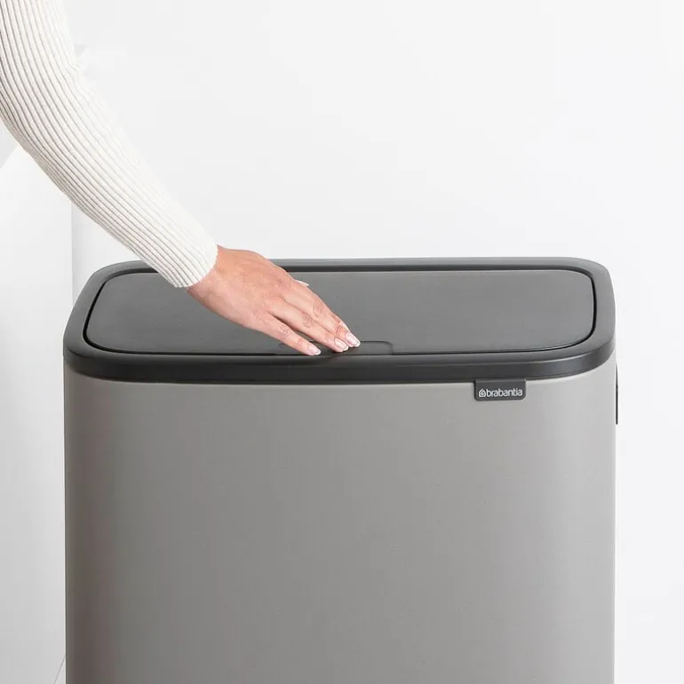 Brabantia Bo Touch Bin Hi papperskorg, 2 x 30 l, Sense of Luxury, grå
