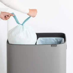 Brabantia Bo Touch Bin Hi papperskorg, 2 x 30 l, Sense of Luxury, grå