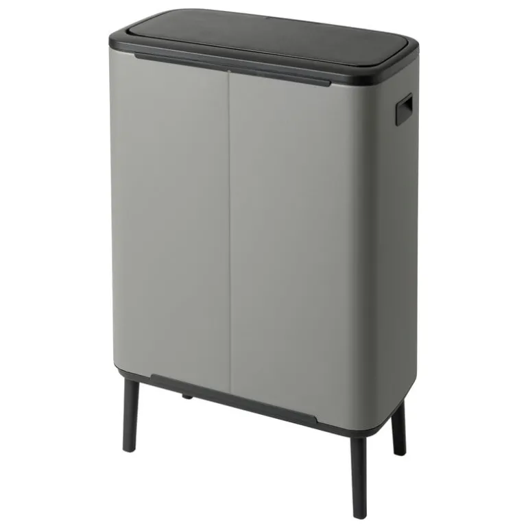 Brabantia Bo Touch Bin Hi papperskorg, 2 x 30 l, Sense of Luxury, grå