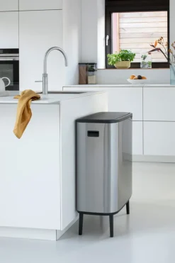 Brabantia Bo Touch Bin Hi, papperskorg, 2 x 30 l, matt stål