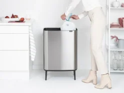 Brabantia Bo Touch Bin Hi, papperskorg, 2 x 30 l, matt stål