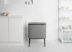 Brabantia Bo Touch Bin papperskorg, 11 + 23 l, Sense of Luxury, grå