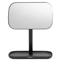 Brabantia ReNew spegel med förvaringsbricka, mörkgrå