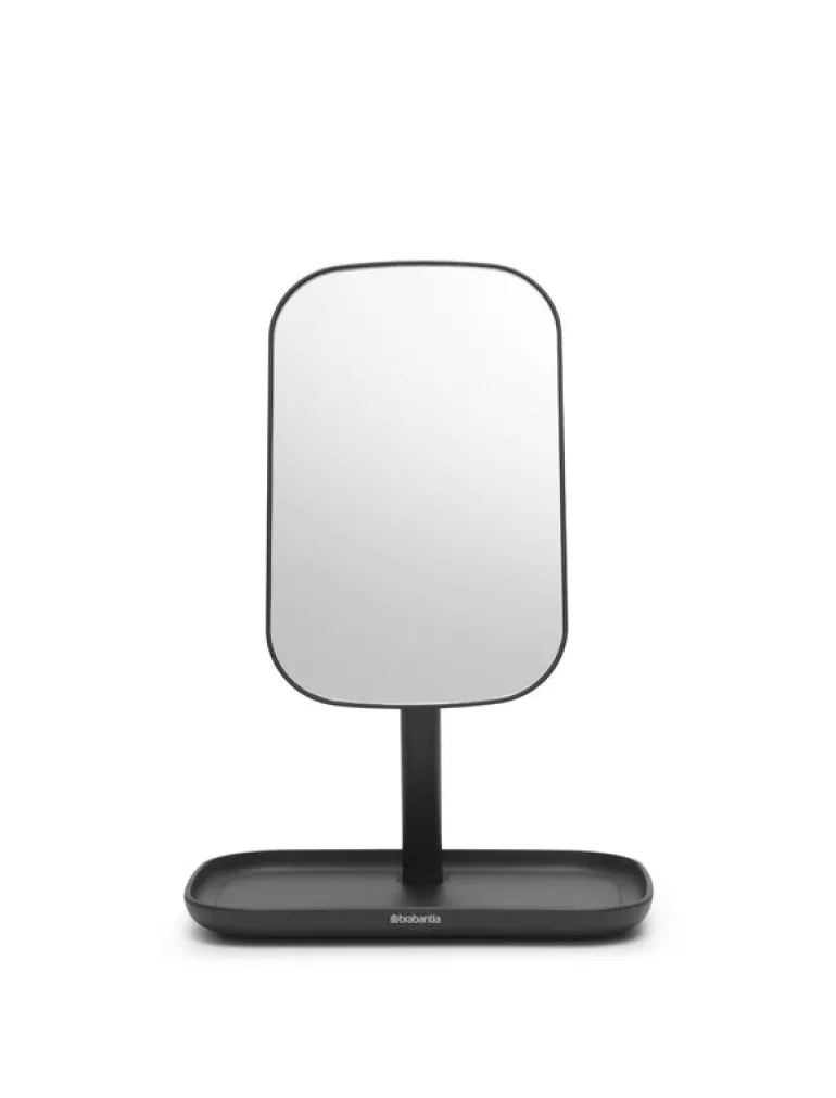 Brabantia ReNew spegel med förvaringsbricka, mörkgrå