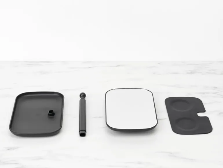 Brabantia ReNew spegel med förvaringsbricka, mörkgrå