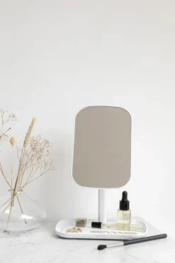 Brabantia ReNew spegel med förvaringsbricka, vit
