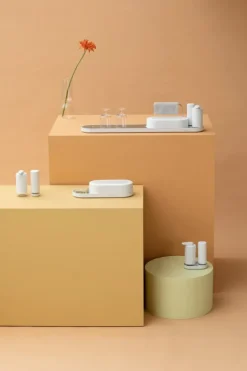 Brabantia SinkStyle köksredskapsställ & torkbricka, Mineral Fresh white