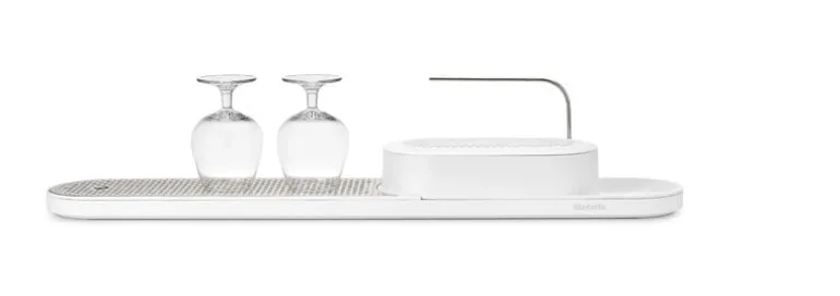 Brabantia SinkStyle köksredskapsställ & torkbricka, Mineral Fresh white