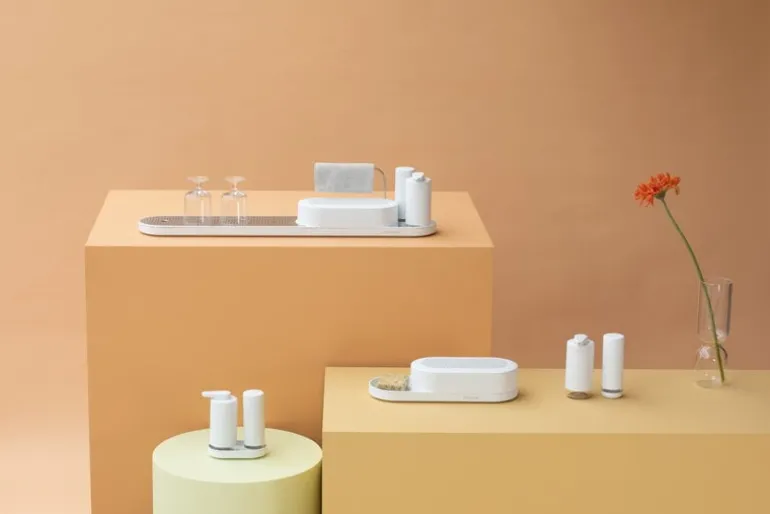 Brabantia SinkStyle ställ för köksredskap, Mineral Fresh white