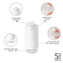 Brabantia SinkStyle tvåldispenser, 200 ml, Mineral Fresh white