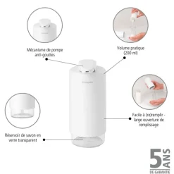 Brabantia SinkStyle tvåldispenser, 200 ml, Mineral Fresh white