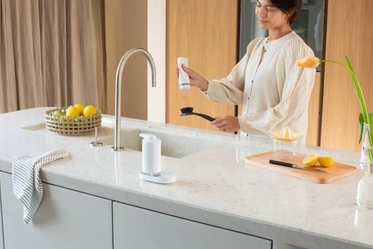 Brabantia SinkStyle tvål/diskmedelsdispenser set, 2 x 200 ml, fresh white