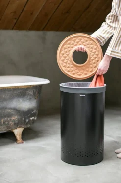 Brabantia Tvättkorg 60 l, mattsvart - korklock
