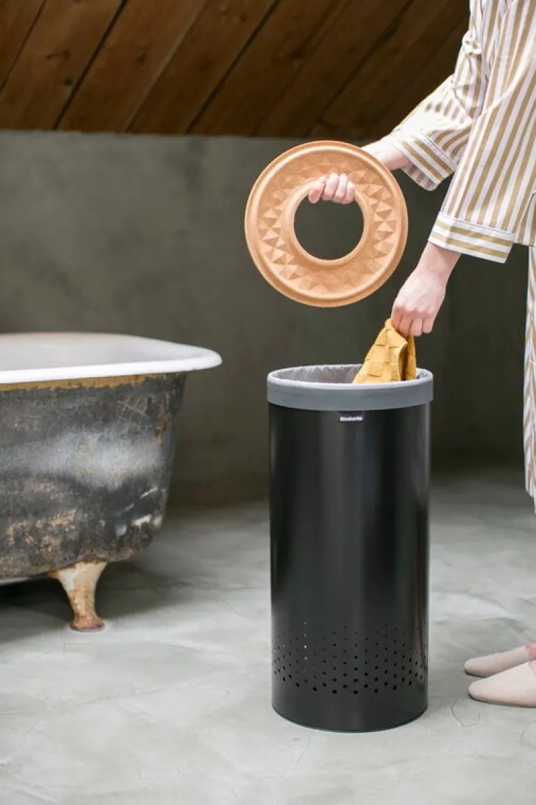 Brabantia Tvättkorg 35 l, mattsvart - korklock