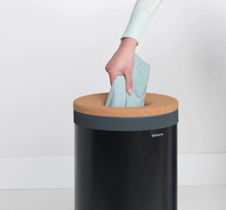 Brabantia Tvättkorg 35 l, mattsvart - korklock