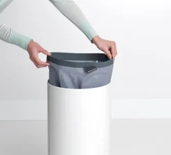 Brabantia Tvättkorg 35 l, vit - korklock
