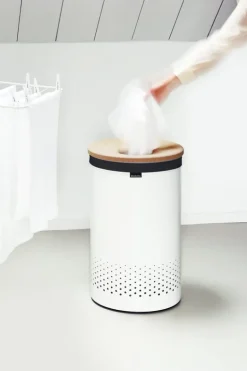 Brabantia Tvättkorg 60 l, vit - korklock