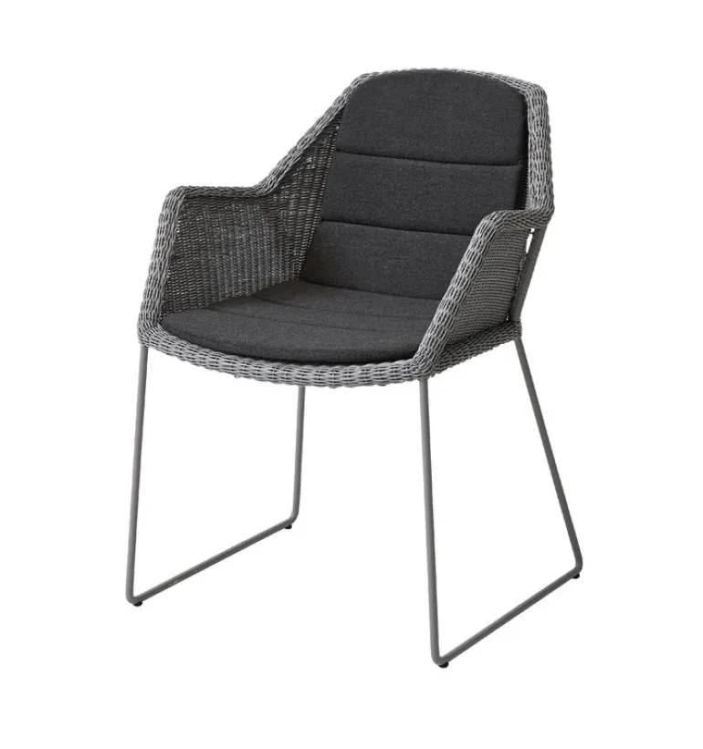 Cane-line Breeze sitt- och ryggdyna för stol, svart