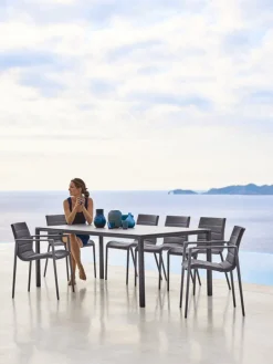 Cane-line Core fåtölj, stapelbar, grå