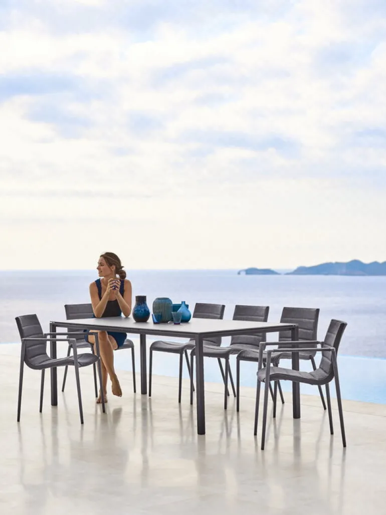 Cane-line Core fåtölj, stapelbar, grå