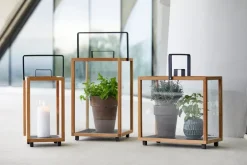 Cane-line Lighthouse lykta, liten, teak - lavagrå