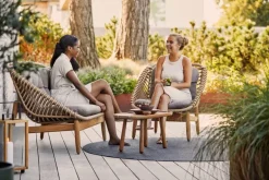 Cane-line Lighthouse lykta, liten, teak - lavagrå