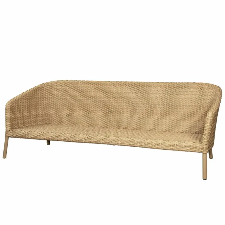 Cane-line Ocean 3-sitssoffa, stor, natur - vitgrå