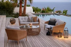 Cane-line Ocean 3-sitssoffa, stor, natur - vitgrå