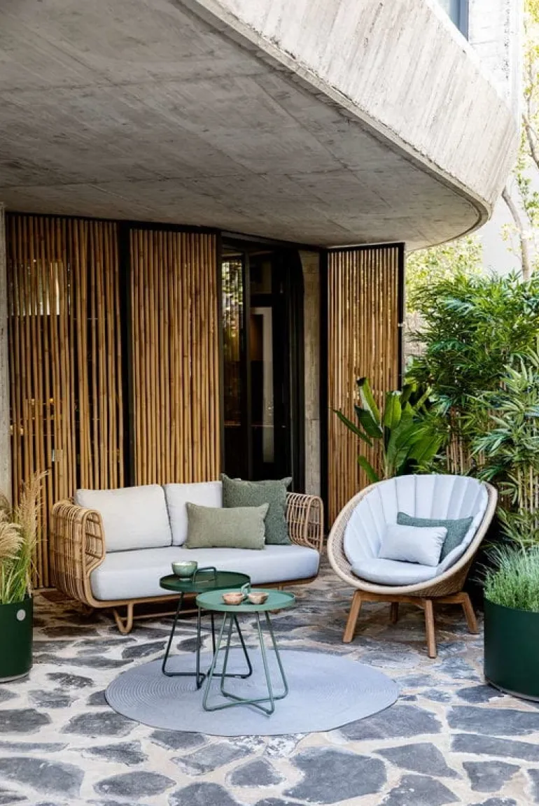 Cane-line Peacock dynset för fåtölj, ljusgrått